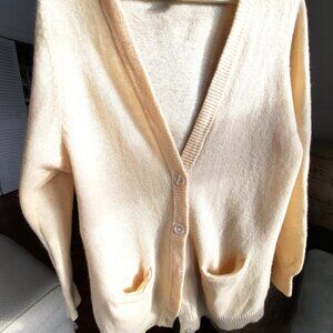 Grandmacore Long wool cardigan with front pockets, Principles